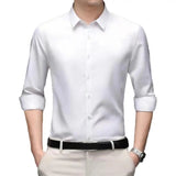 Men Formal Shirt Elegant Men's Formal Business Shirt with Anti-wrinkle Technology Slim Fit Design Breathable Fabric for A